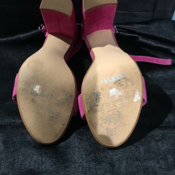 Steve Madden Pink Heeled Sandals SZ 8.5 - Picture 10 of 10